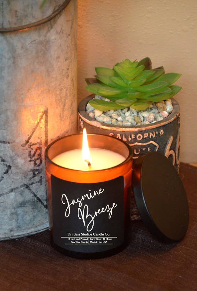 Jasmine Breeze Soy Wax Candle - Scented Farmhouse Candles