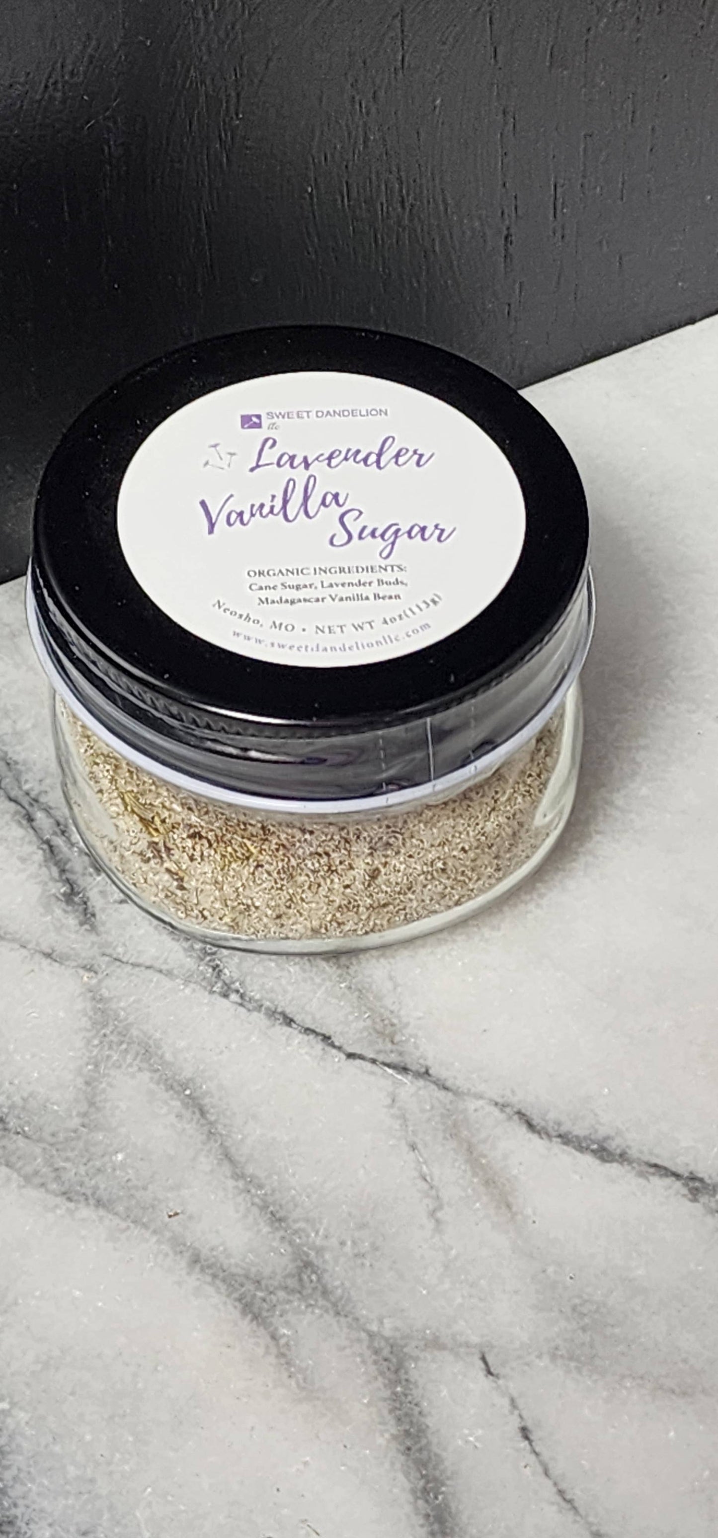 Lavender Vanilla Sugar: 4 Oz (113g)